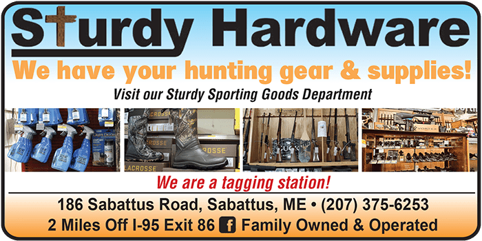 Sturdy Hardware Sabattus Maine - Web Ad - October 2024